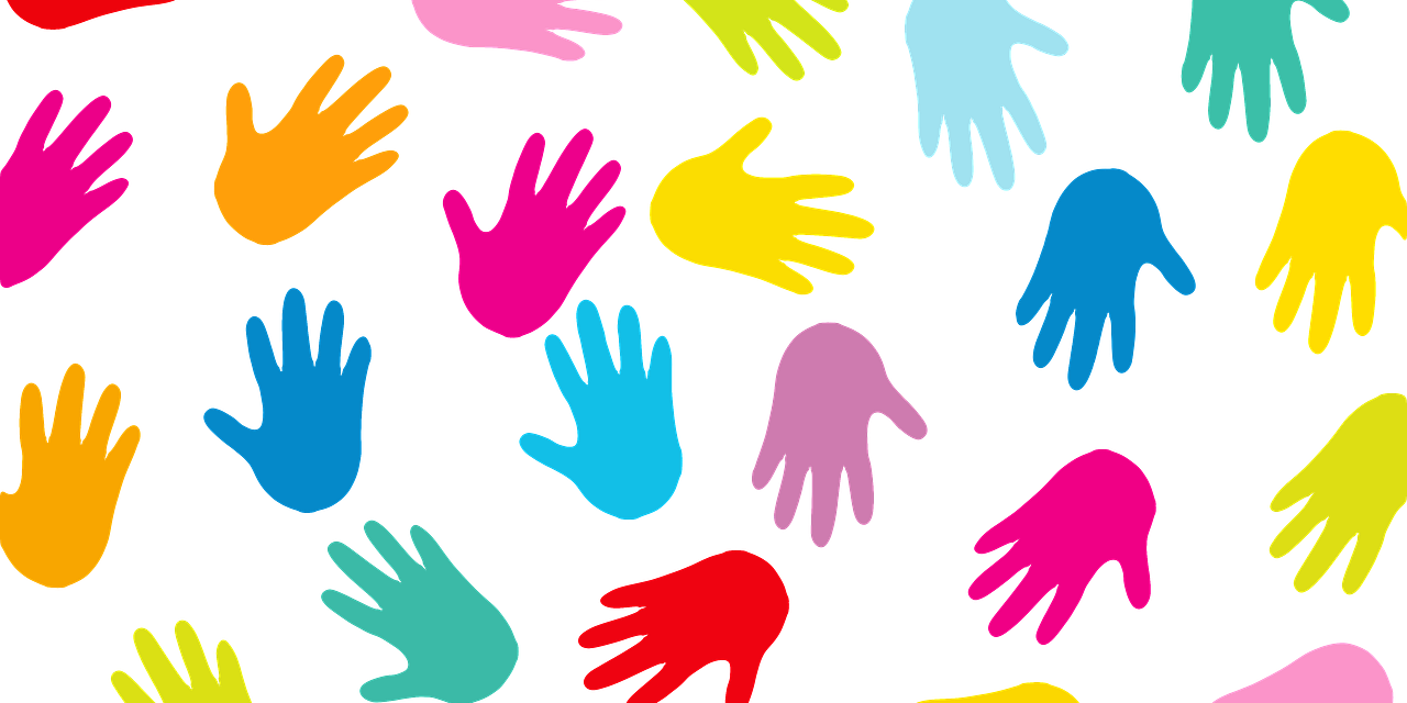 Handprint Transparent Colorful Image Free Download - We Need Diverse Books (1280x640), Png Download