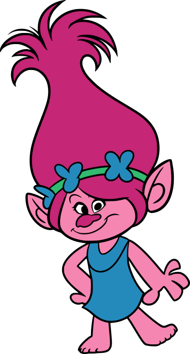 Trolls - Poppy - Poppy Troll Doll Clip Art (376x698), Png Download