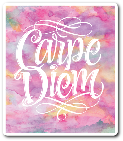 Carpe Diem Vinyl Die Cut Sticker - Die Cutting (600x600), Png Download