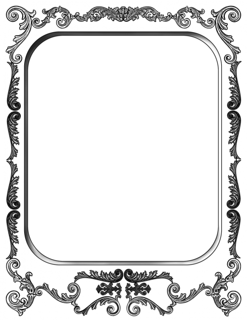 Filigree Frames Png Transparent (500x647), Png Download