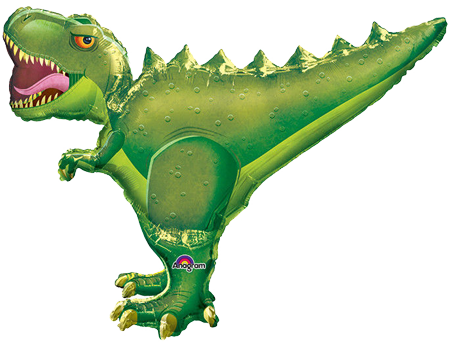 T-rex Foil Supershape Party Balloon - T Rex Balloon (450x342), Png Download
