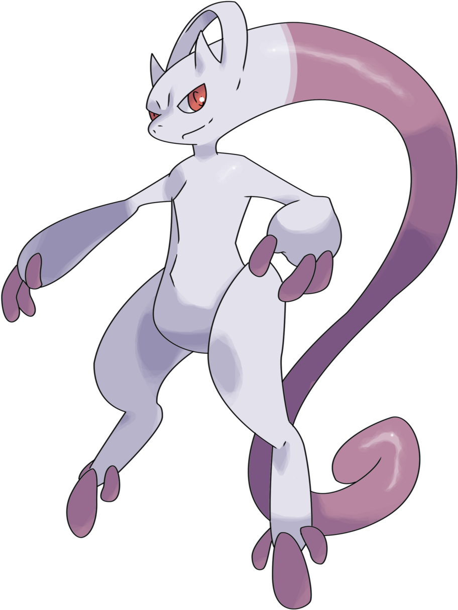 Mewtwo Awakened By Cherubimonx-d67zjxd - Cartoon (1024x1324), Png Download