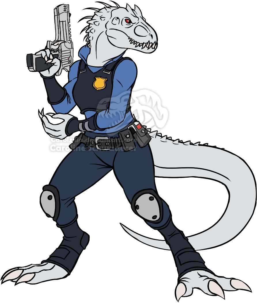 An Anthro Indominus Rex Dressed As Judy Hopps From - Jurassic Park Anthro (829x964), Png Download