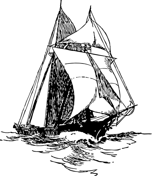 Sailing Ship Svg Clip Arts 516 X 599 Px (516x599), Png Download