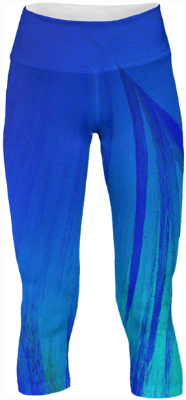 Blue Flame Crystal Yoga Pants - Pajamas (334x600), Png Download
