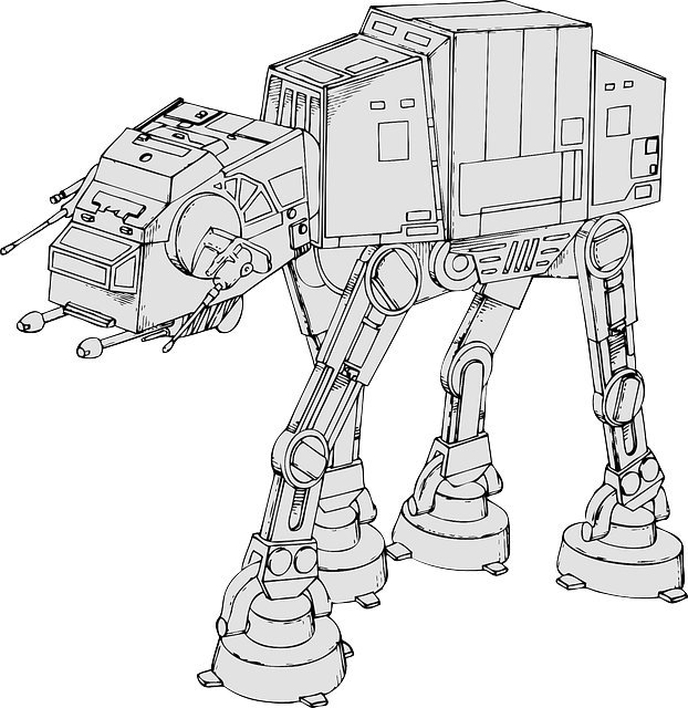 Walker - Star Wars Robots Drawings (622x640), Png Download