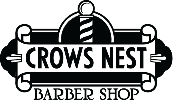 Crows Nest Barbershop - Logo Barber Shop Png (600x346), Png Download