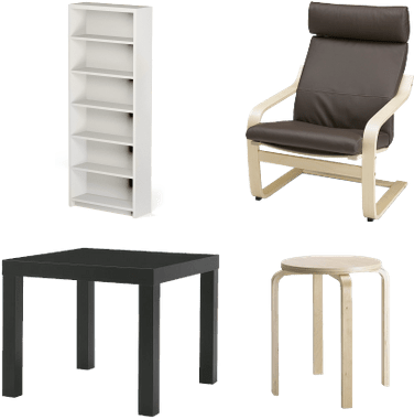 Ikea Furniture - Ikea Poang Chair (400x400), Png Download