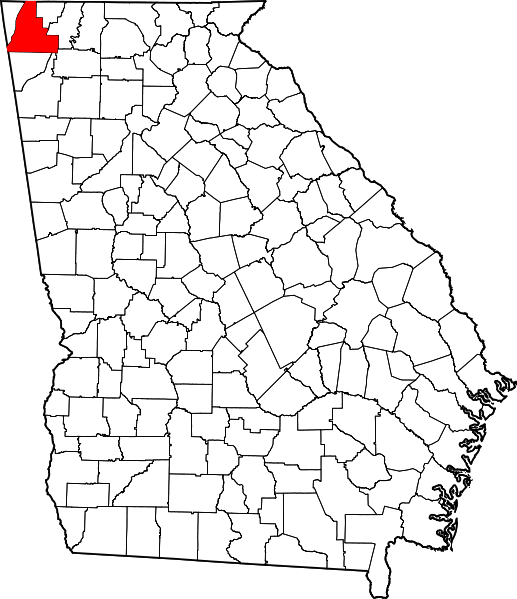 Map Of Georgia Highlighting Walker County - Walker County Georgia (517x599), Png Download