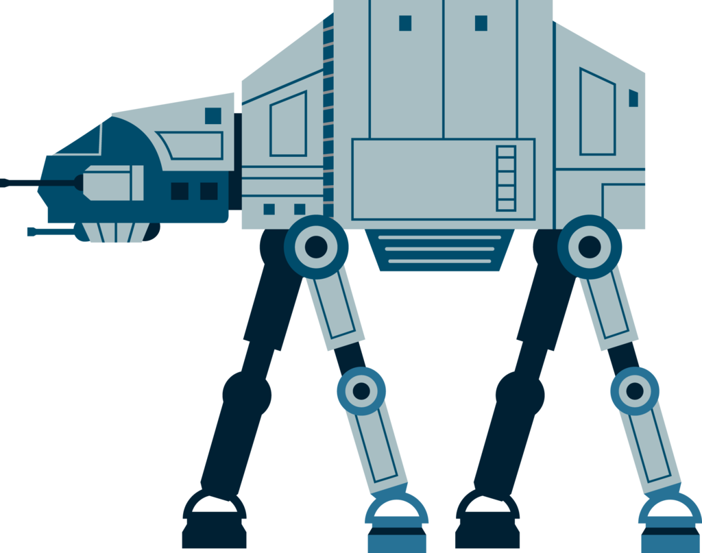 At-at Walker By Chrispix326 On Deviantart Clip Art - Cartoon Star Wars Walker (1024x807), Png Download