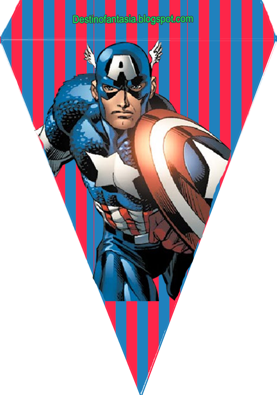 Rótulos Embalagens Festa Capitão America (1122x1600), Png Download
