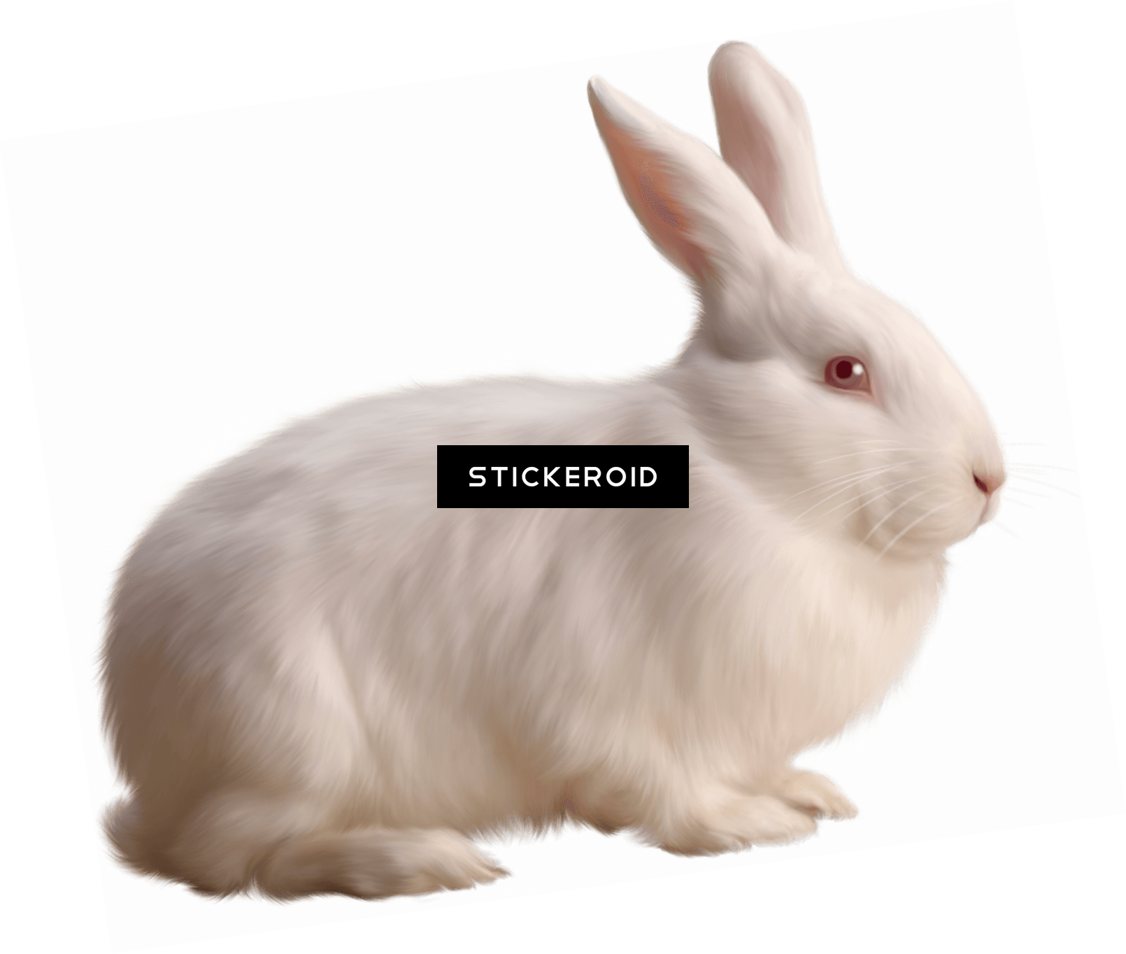 Rabbit Single White (1610x1365), Png Download