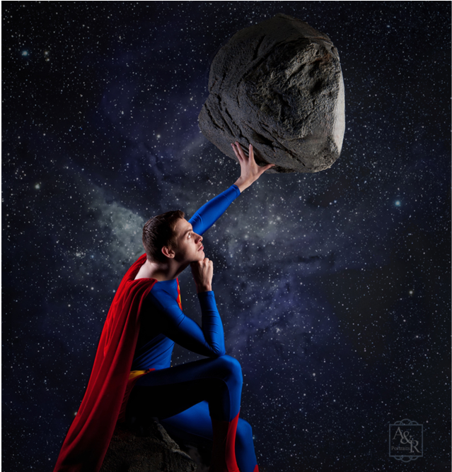 027 Senior Guy Superman Comic Book Copy (1000x667), Png Download