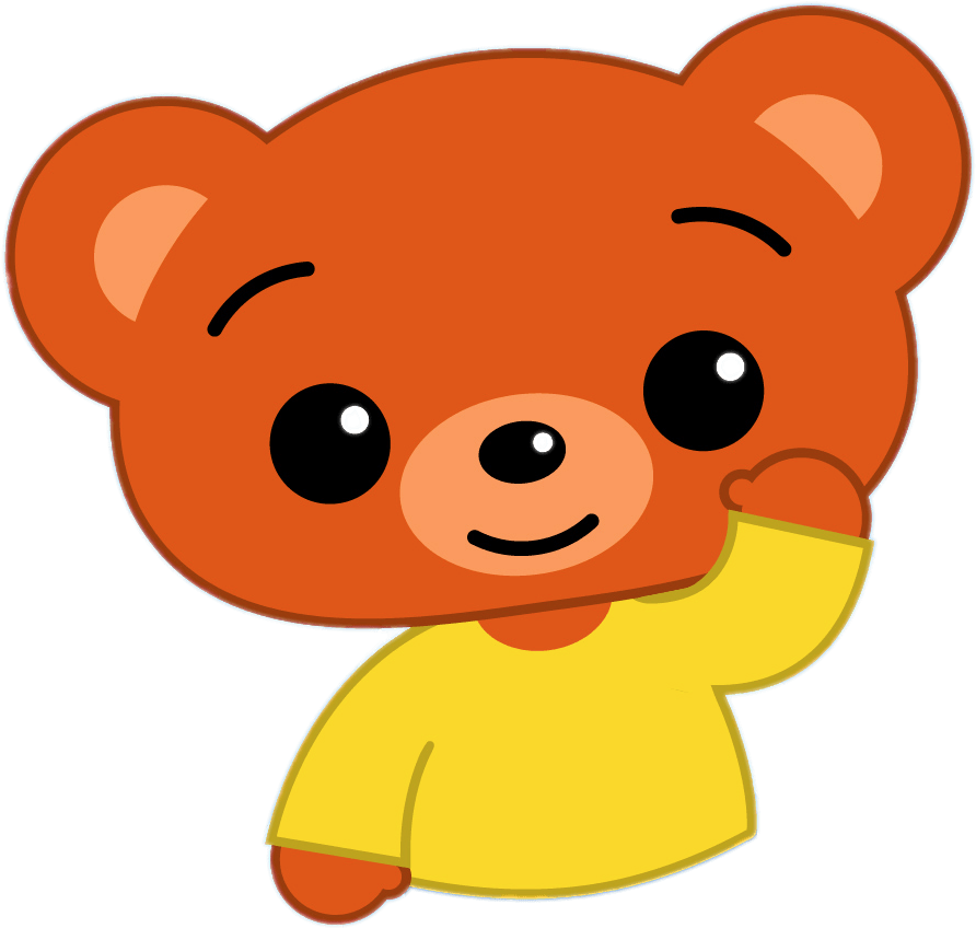 Bam The Bear Waving (922x854), Png Download