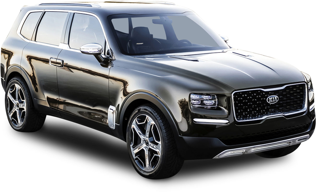 Kia Telluride Black Car Png Image (1442x887), Png Download