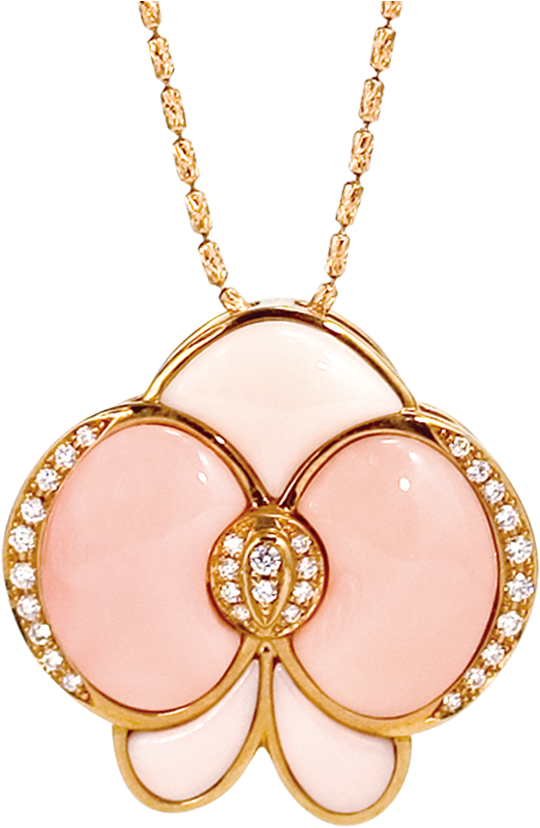 Pink Orchid Pendant (1000x1000), Png Download