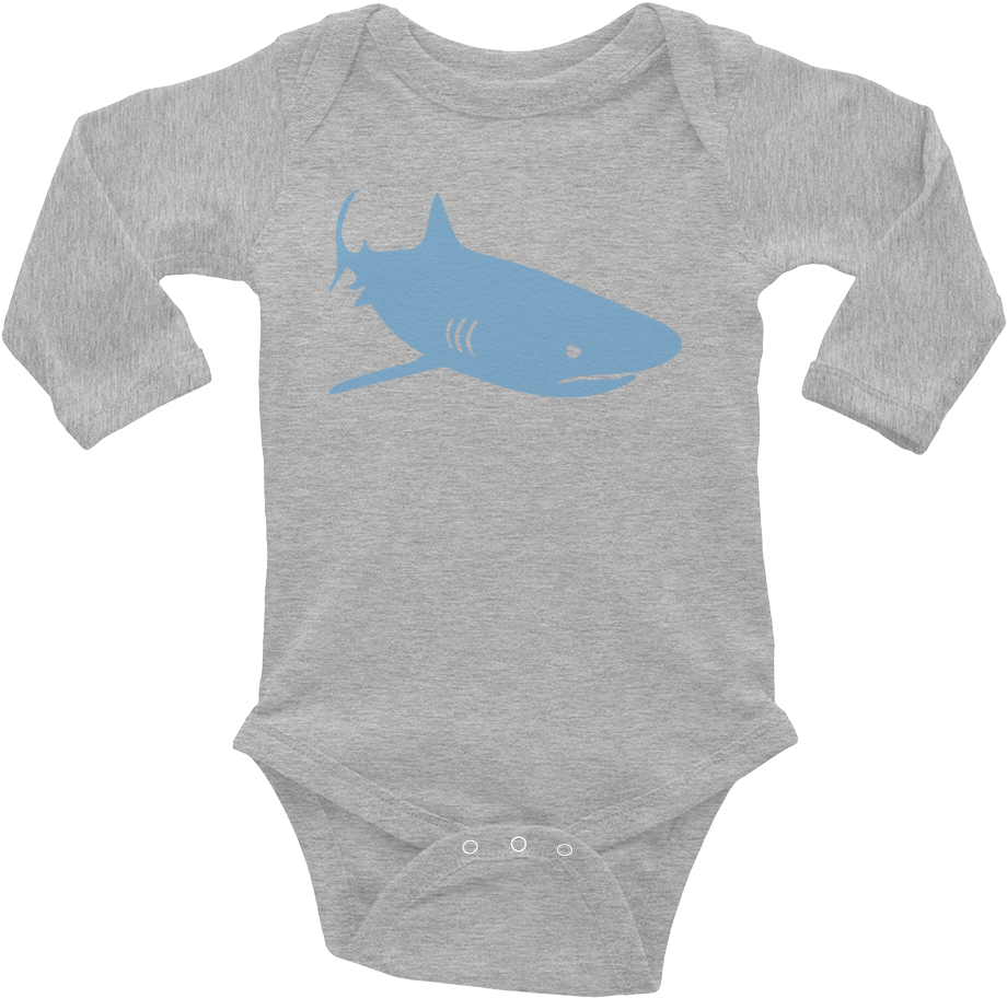 Shark - Bodysuit (1000x1000), Png Download