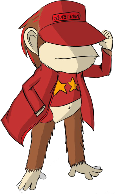 Diddy Kong Png (460x778), Png Download