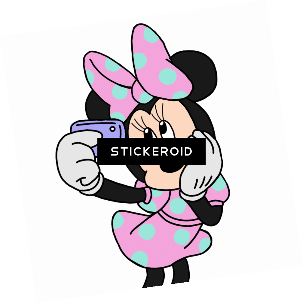 Mickey Minnie Mouse Selfie (1008x1009), Png Download