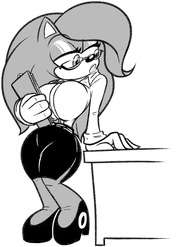 Secretary Drawing Black And White (808x989), Png Download