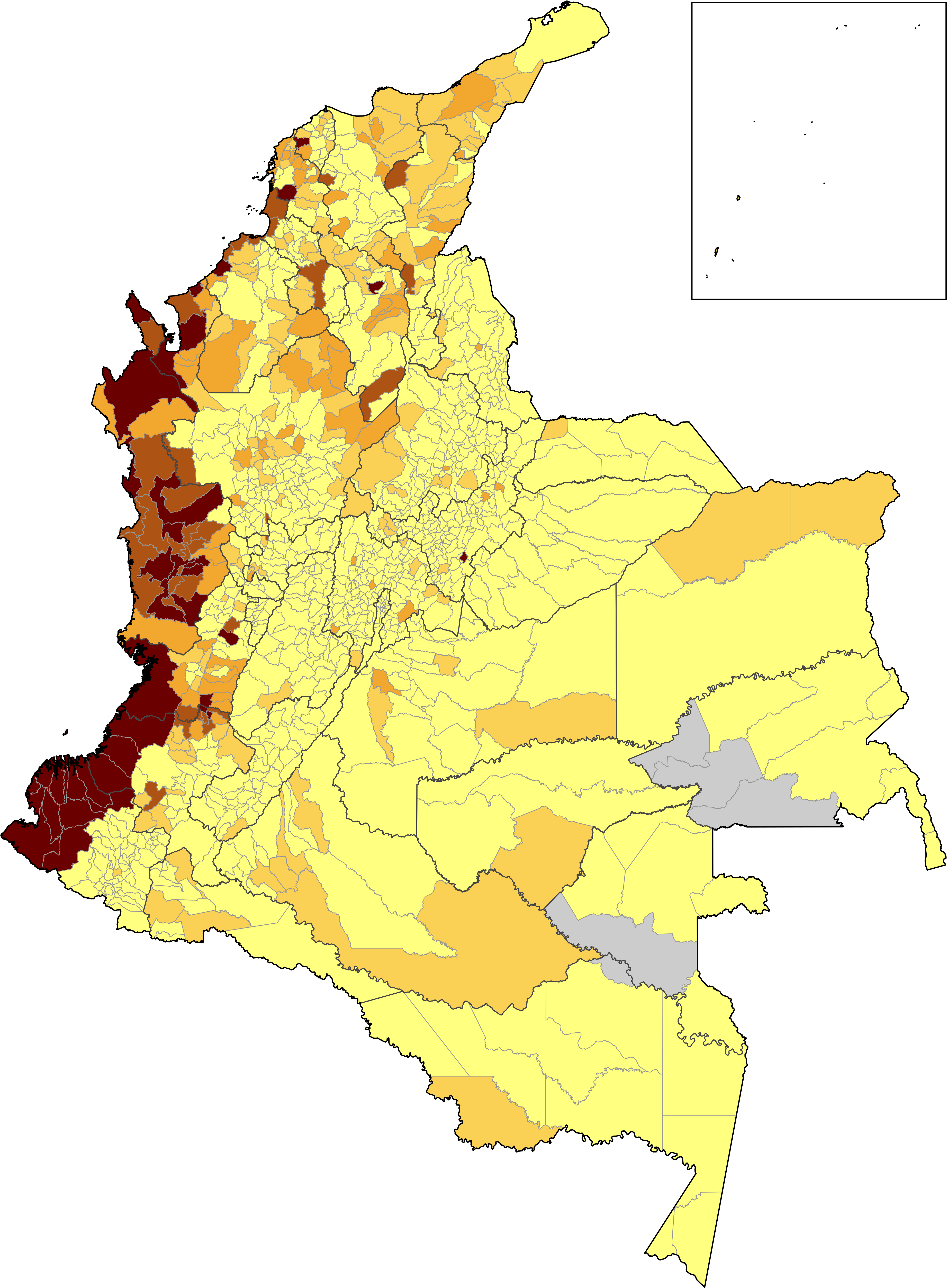 Mapa De Colombia (3731x5050), Png Download