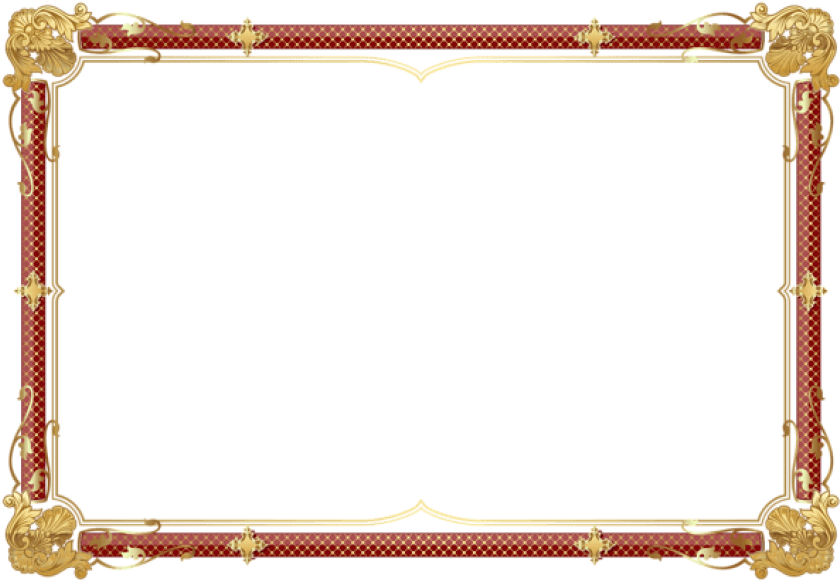 Download Vintage Border Frame Transparent Clipart Png (850x586), Png Download