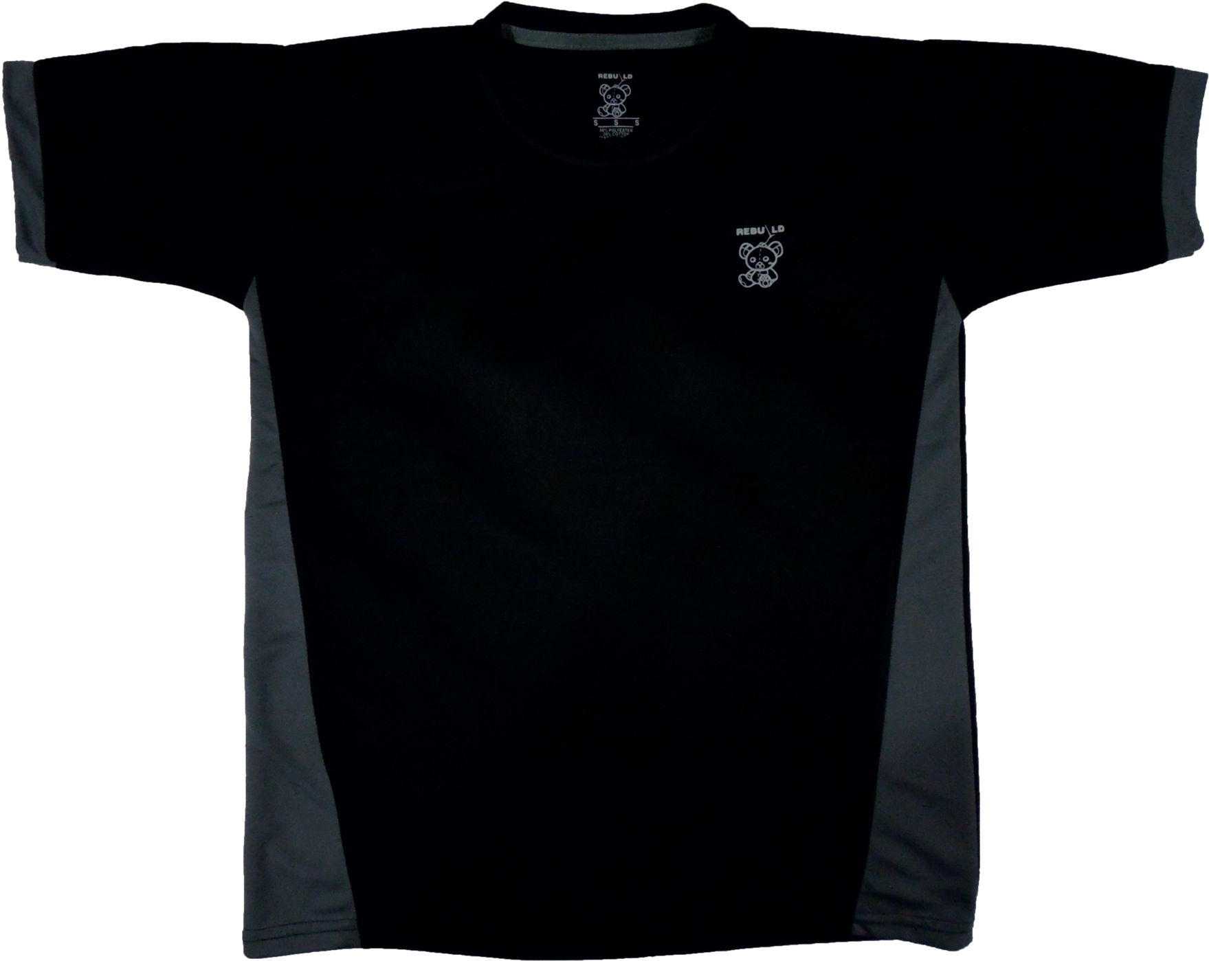 Men Short Sleeve T-shirt Black And Grey (2048x1536), Png Download