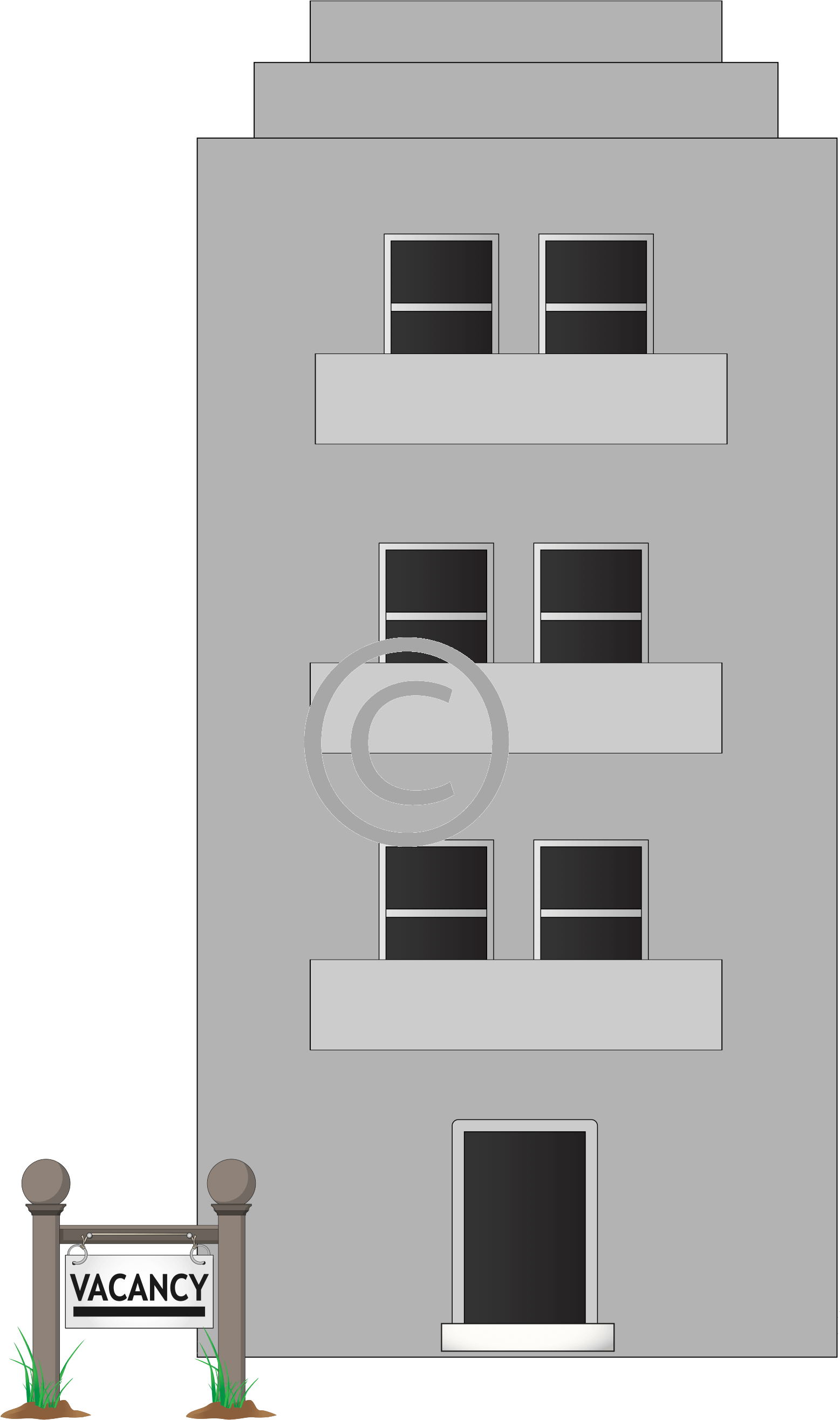 Apartments With Vacancy Sign (1607x2753), Png Download