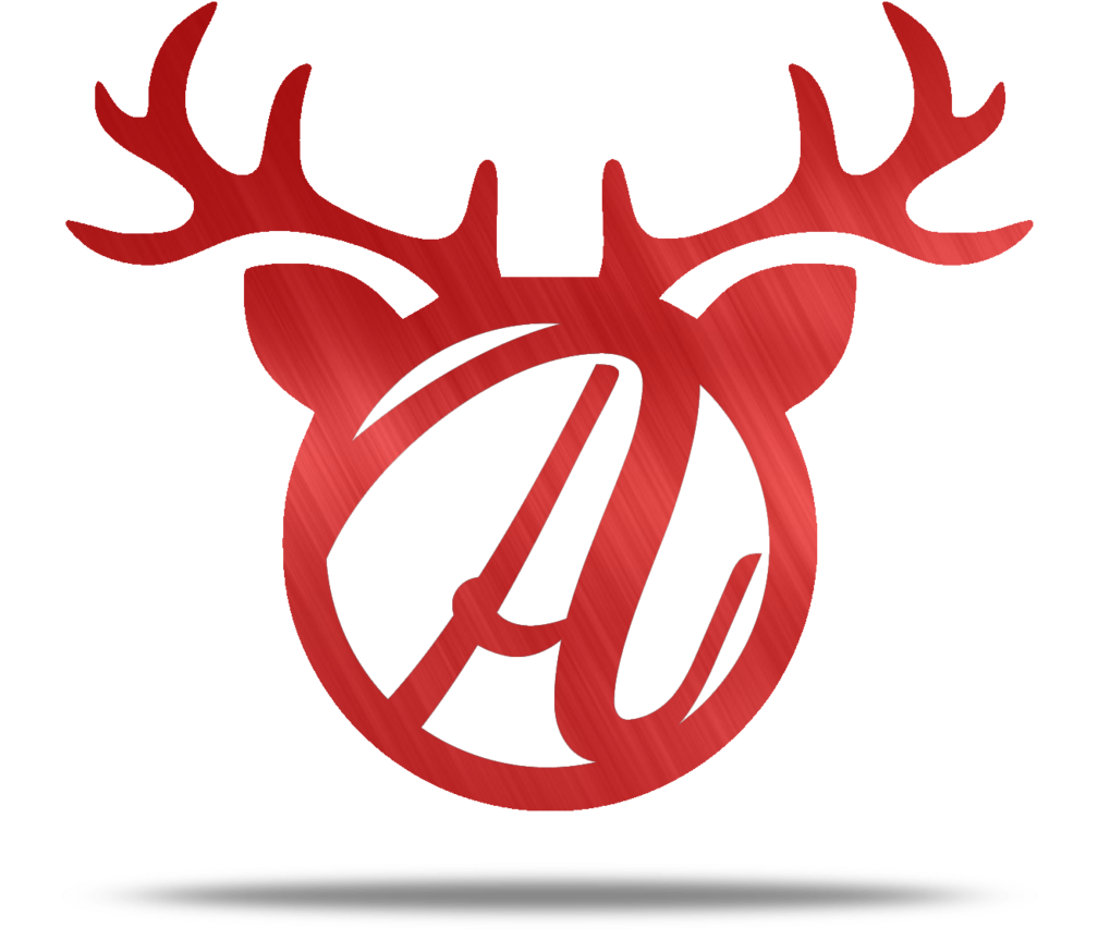 Reindeer Personalizable Metal Wall Art (1024x1024), Png Download