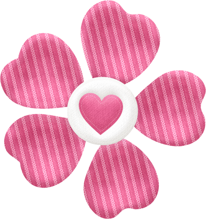 Flower Clipart, Art Clipart, Valentine Hearts, Pink (658x699), Png Download