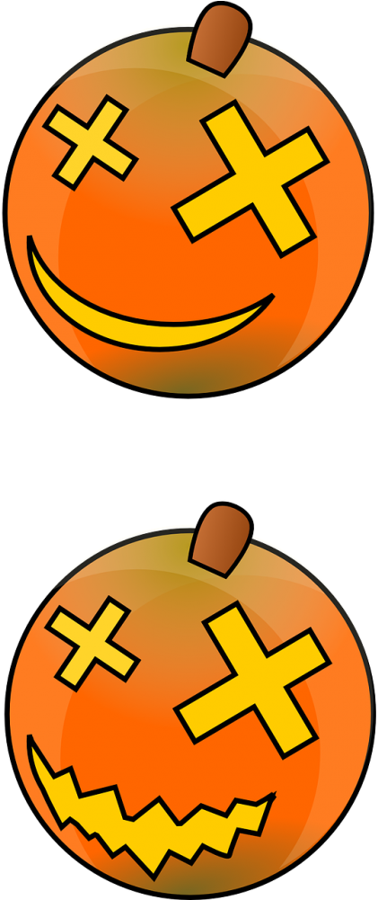 Pumpkin Art Cucurbitaceae Decorative (500x1000), Png Download