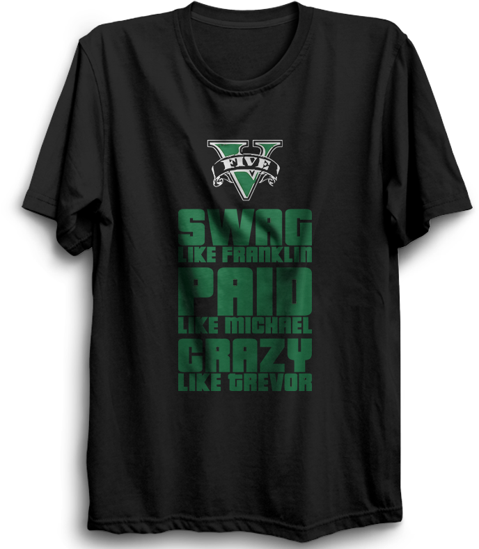 Gta Vice City 5 -half Sleeve Black (800x800), Png Download