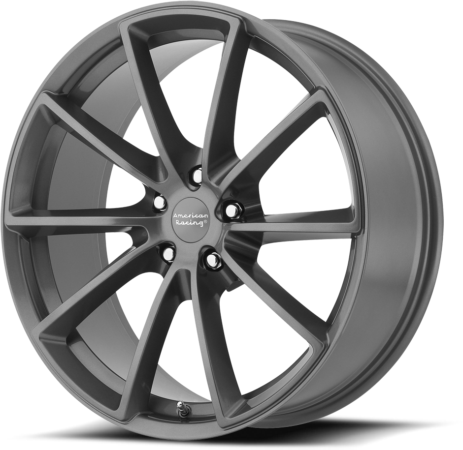 5 Lug Anthracite W/ Machined Face (1000x1000), Png Download