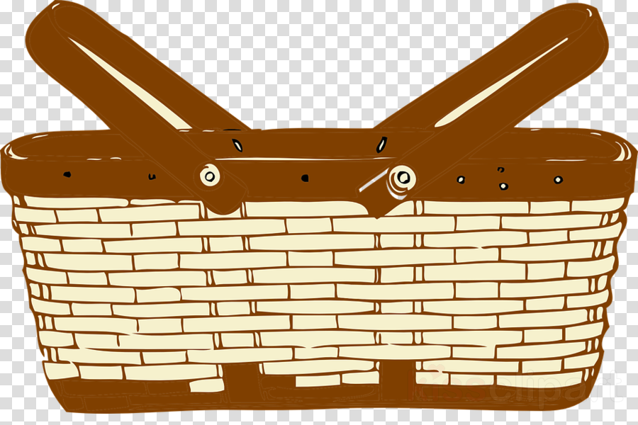 Basket Coloring Pages Clipart Picnic Baskets Coloring (900x600), Png Download