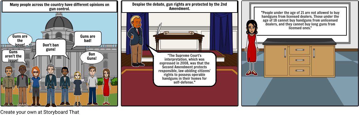 Gun Control Debate (1164x385), Png Download