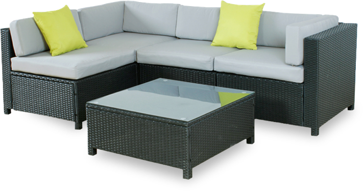Furniture - Crosley Bradenton 5piece Outdoor Wicker Seating Set (711x374), Png Download