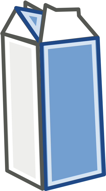 Milk Carton Clip Art - Milk Carton Clipart (330x592), Png Download