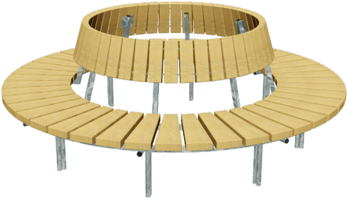 Benches In Wood - Urban Benches Png (550x460), Png Download