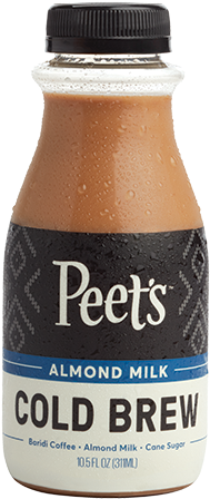 Almond Milk Cold Brew - Peets Coffee Coffee, Cold Brew, Coffee Au Lait - 10.5 (720x540), Png Download