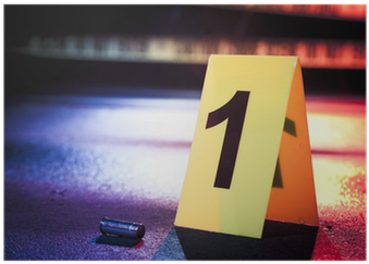 Fresh Crime Scene With Yellow Tape At Night Poster - Crime Scene (400x400), Png Download