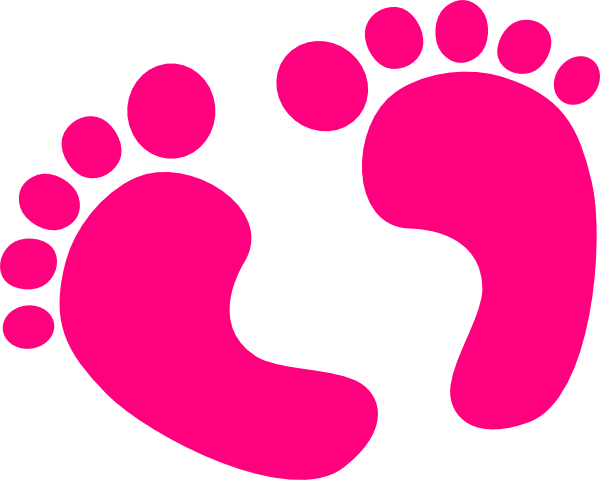 Baby Feet Template - Baby Shower Vector Png (600x480), Png Download