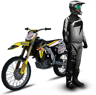 Carey Hart Rider - Dirt Bike Rider Png (400x400), Png Download