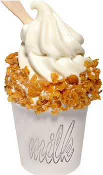 Cereal Milk Soft Serve - Ice Cream Milk Png (700x350), Png Download