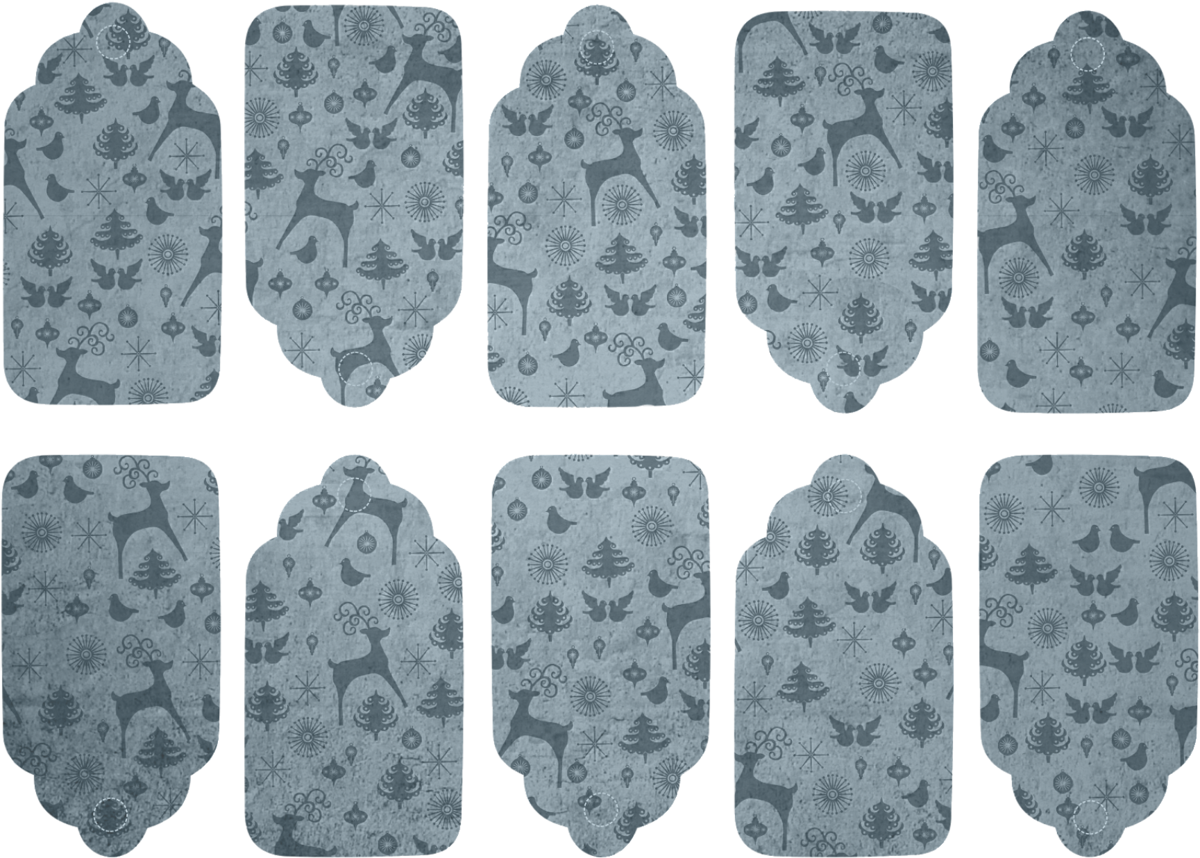 Christmas - Scrapbook Crown Tags (500x357), Png Download