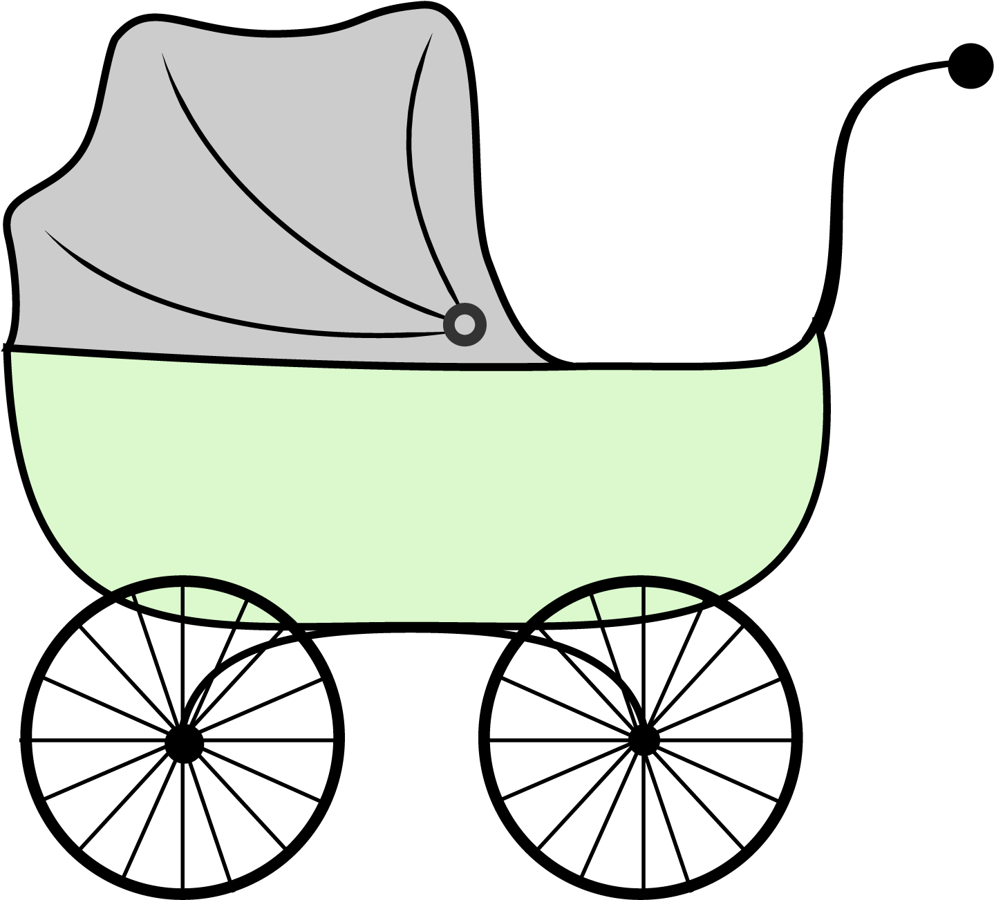 Baby Carriage Baby Shower - Baby Stroller Clip Art (1500x1328), Png Download