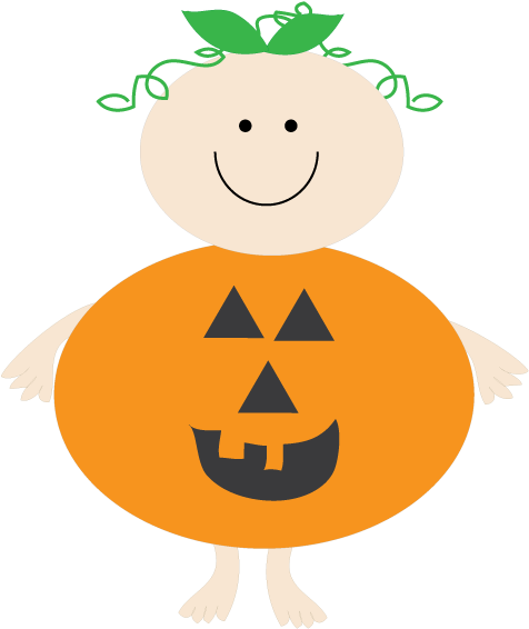 Pumpkin Clipart Baby Shower - Baby In Pumpkin Clipart (505x595), Png Download