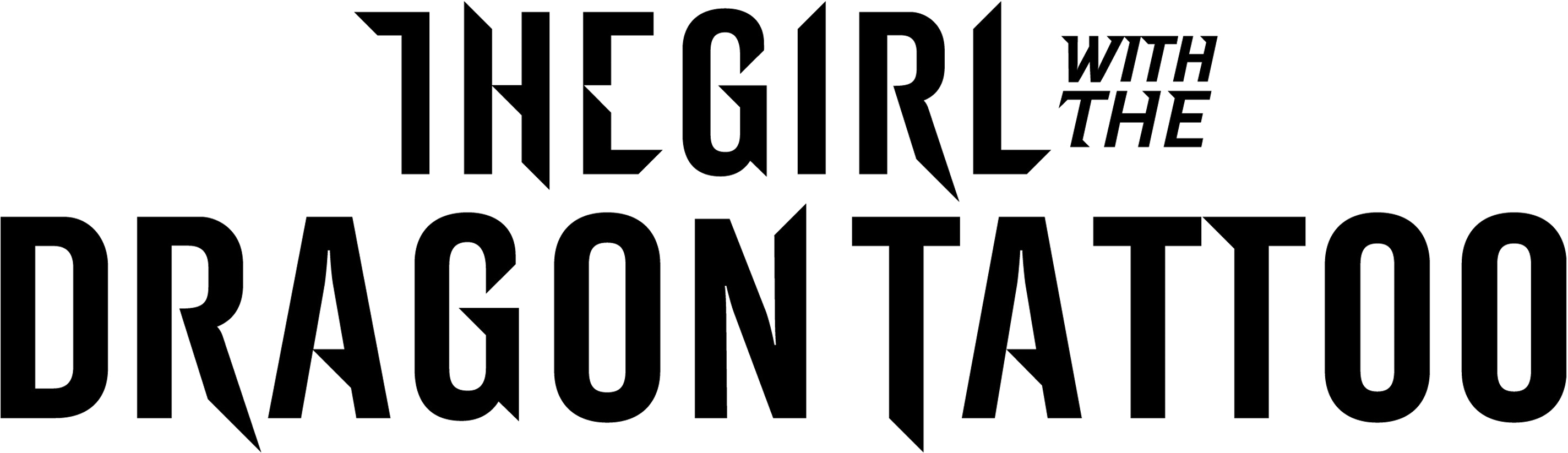 The Girl With The Dragon Tattoo Logo - Girl With The Dragon Tattoo Logo (3000x885), Png Download
