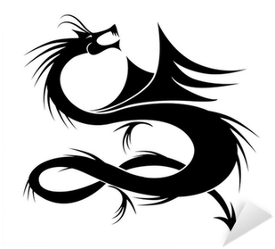 Dragon Tattoo Vector Illustration For Your Design Sticker - Illustration (400x400), Png Download