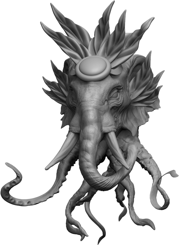 Digital Sculpt - Illustration (870x1078), Png Download