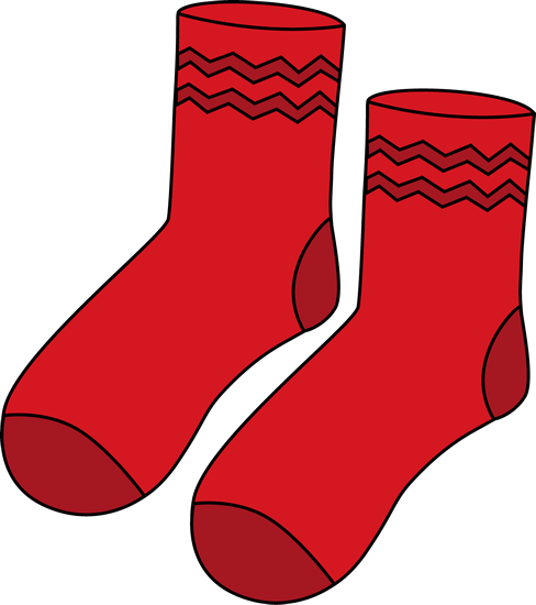 Red Socks Clipart - Sock (488x550), Png Download